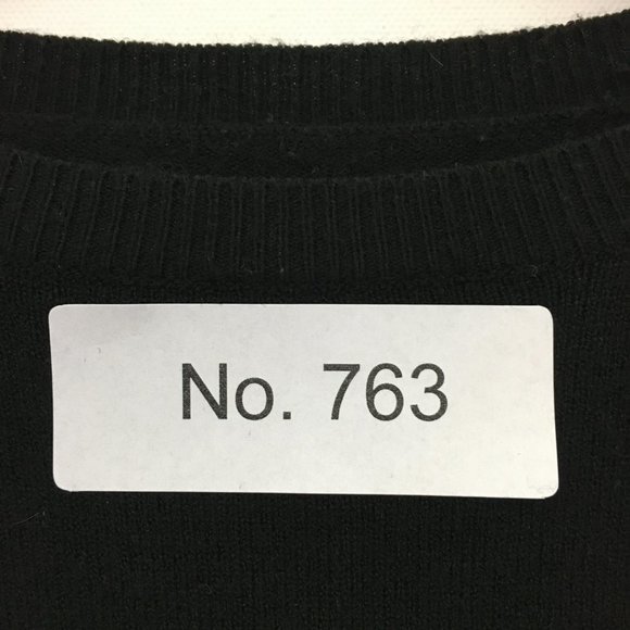 Crew Neck Sweater Made in Korea Womens Size Large Long Sleeve Black - Picture 9 of 10
